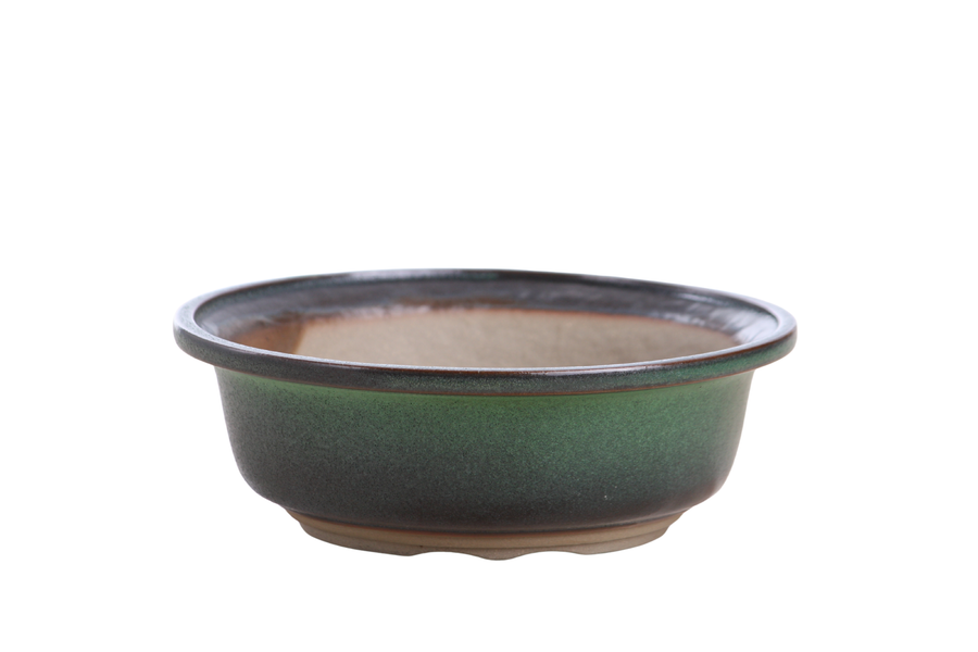 7-Inch Round Bonsai Pot - Avocado