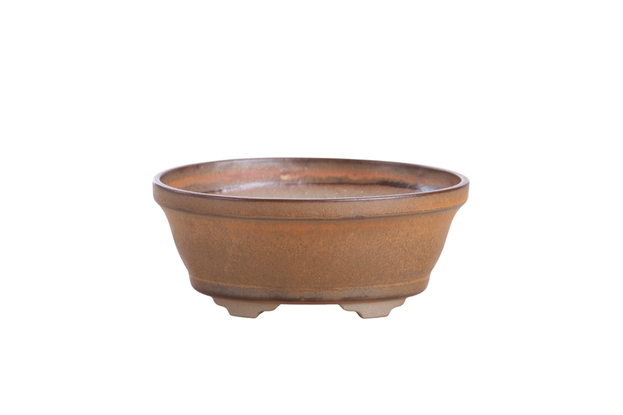 5-Inch Oval B Bonsai Pot - Deep Stone