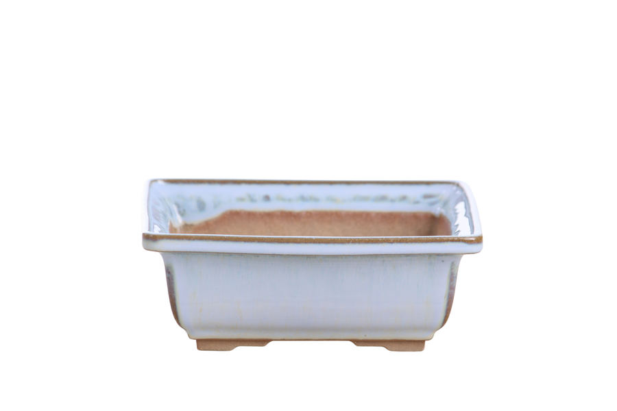 6-Inch Square Bonsai Pot - Glacier