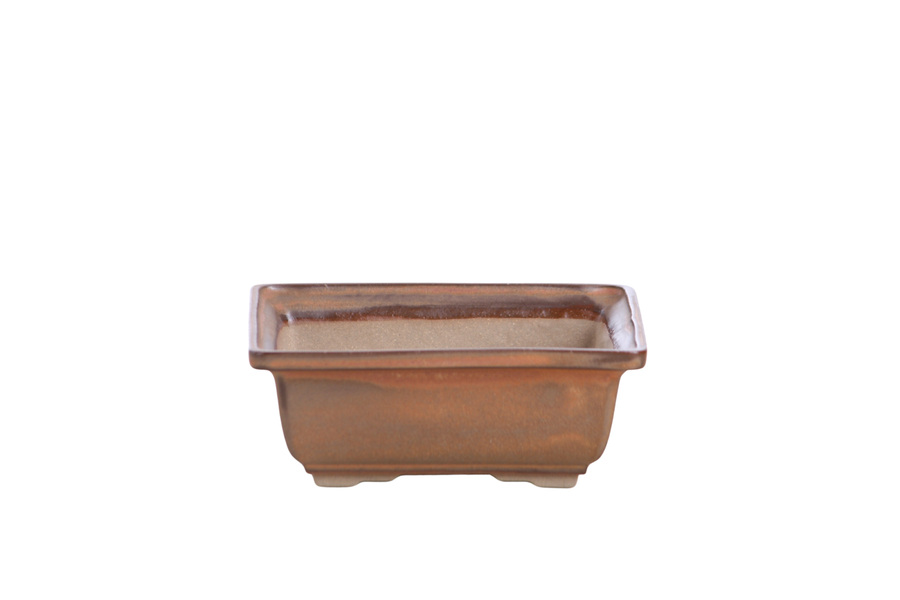 5-Inch Square Bonsai Pot - Deep Stone