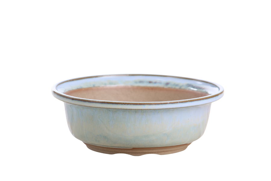 7-Inch Round Bonsai Pot - Glacier