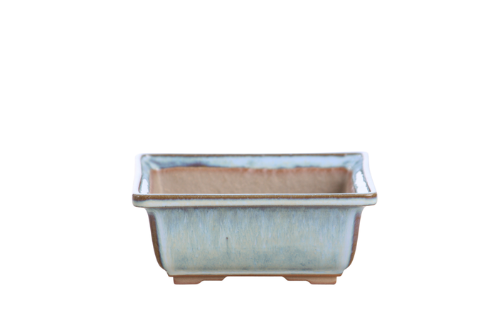 5.5-Inch Square Bonsai Pot - Glacier