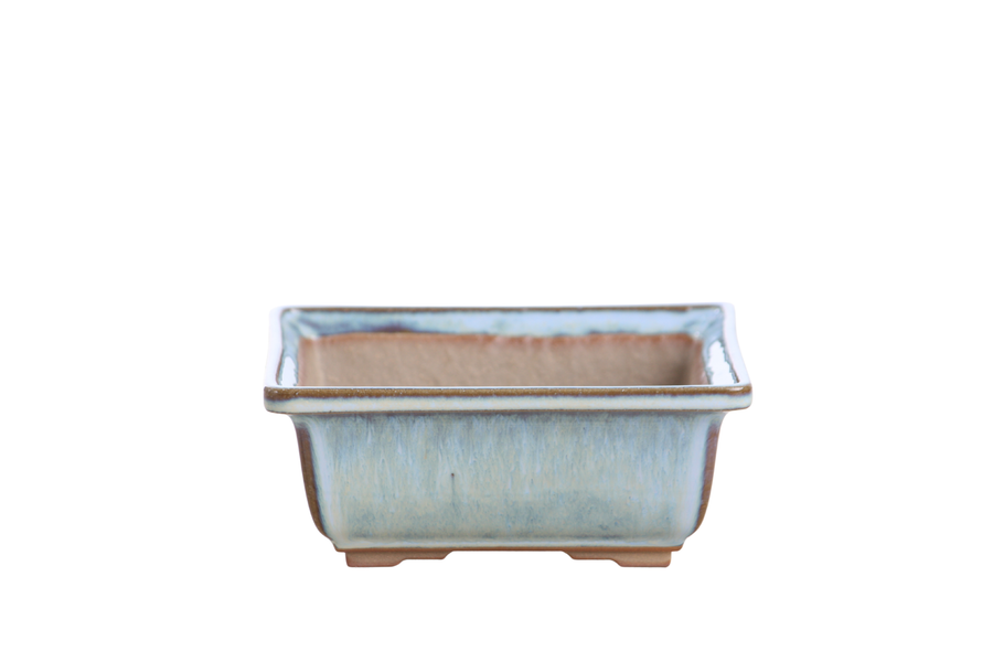 5.5-Inch Square Bonsai Pot - Glacier