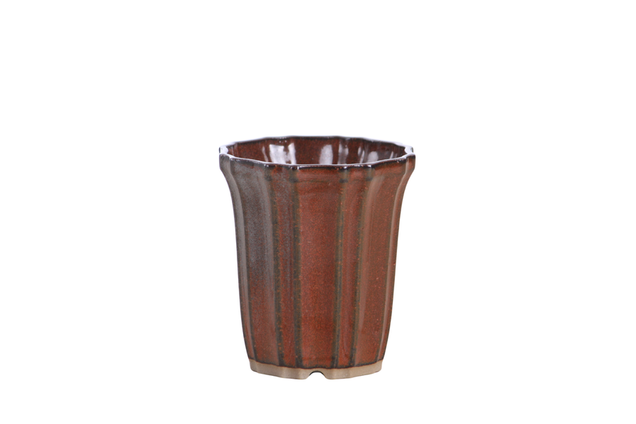 3-Inch Flower Cascade Bonsai Pot - Sunset