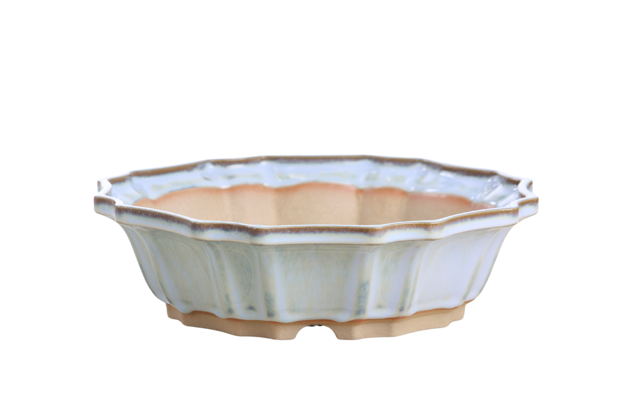 10-Inch Flower Bonsai Pot - Glacier