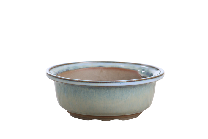 6-Inch Round Bonsai Pot - Glacier
