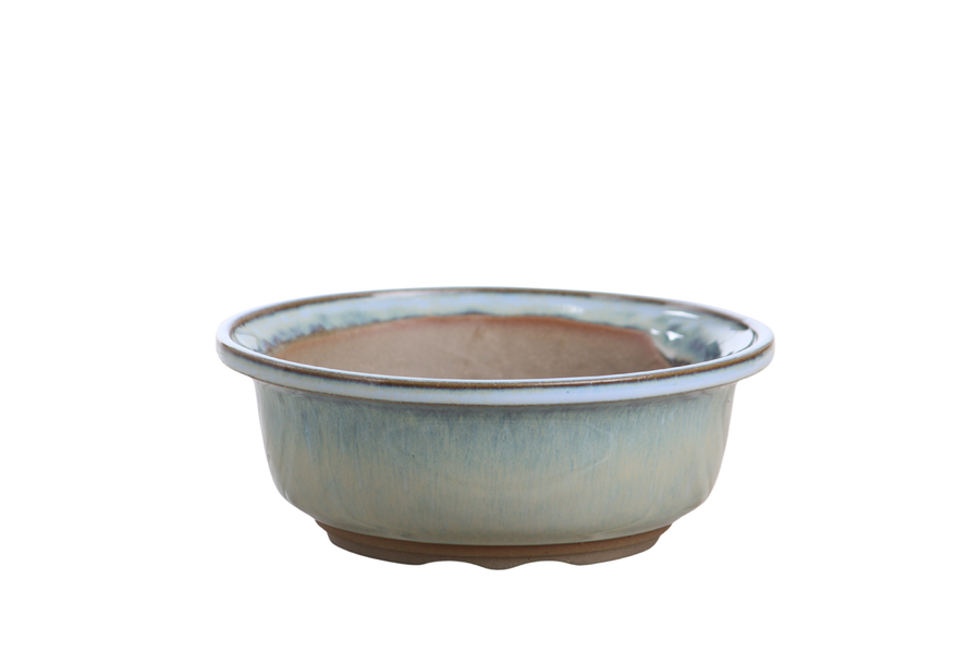 6-Inch Round Bonsai Pot - Glacier
