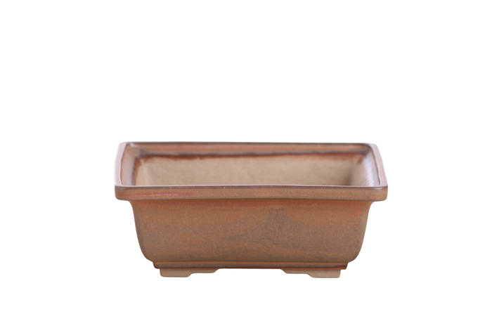 6-Inch Square Bonsai Pot - Deep Stone