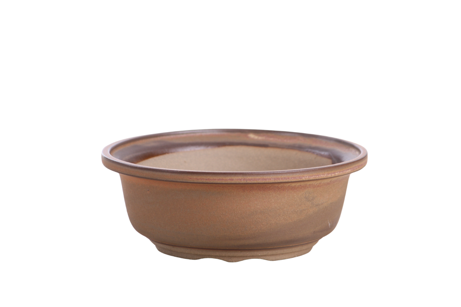 6-Inch Round Bonsai Pot - Deep Stone