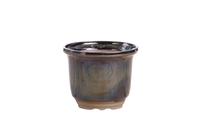 4-Inch Flute Bonsai Pot - Dark Honey