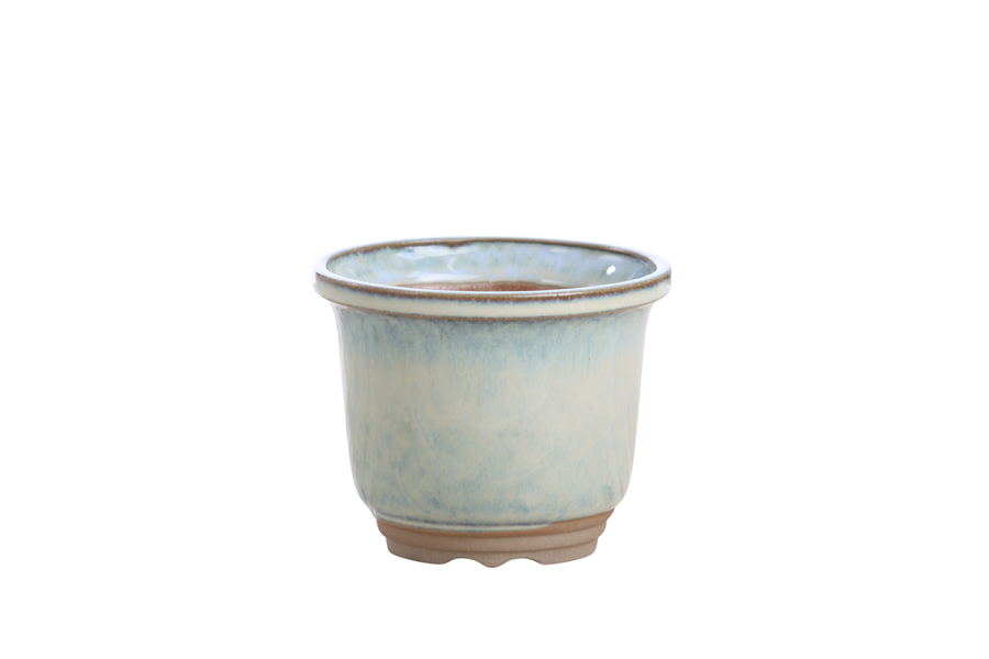 4-Inch Flute Bonsai Pot - Glacier