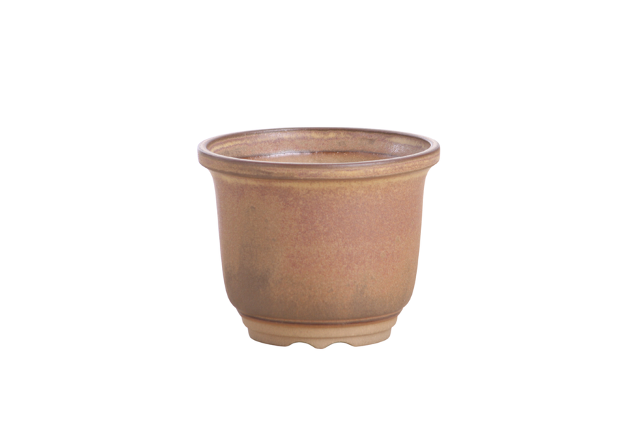 4-Inch Flute Bonsai Pot - Deep Stone