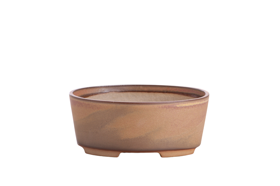 6-Inch Oval A Bonsai Pot - Deep Stone