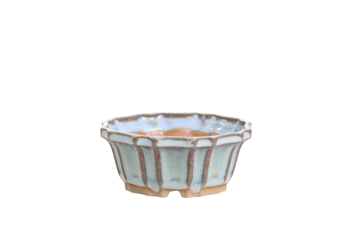 4.5-Inch Flower Bonsai Pot - Glacier