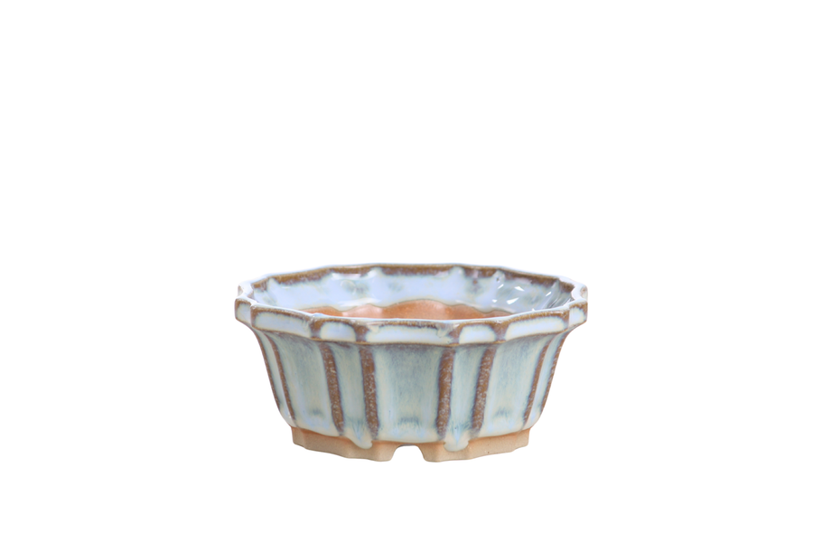 4.5-Inch Flower Bonsai Pot - Glacier