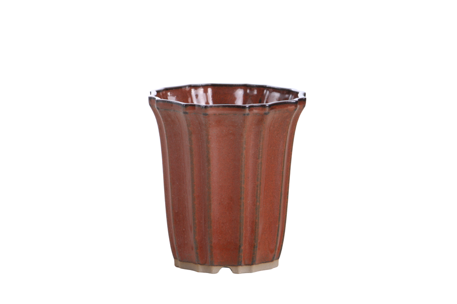 4.5-Inch Flower Cascade Bonsai Pot - Sunset