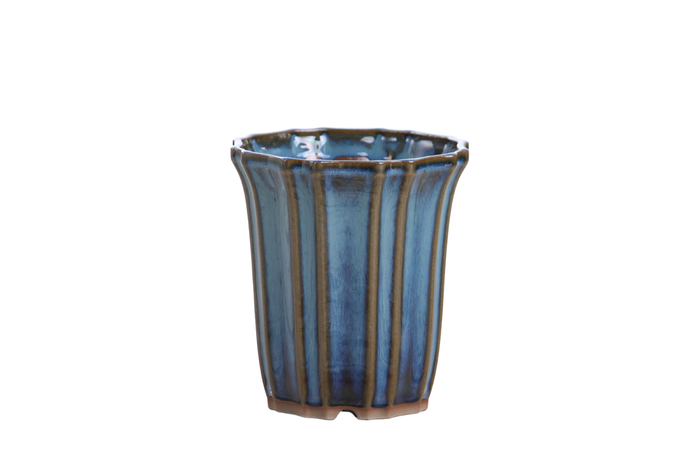 4.5-Inch Flower Cascade Bonsai Pot - Peacock 2025