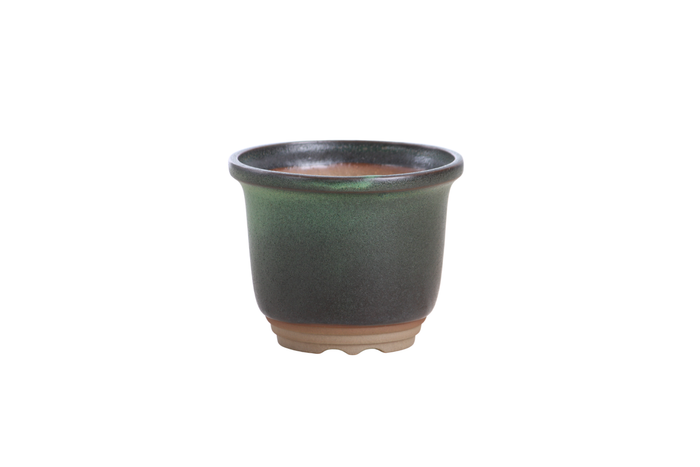 4-Inch Flute Bonsai Pot - Avocado