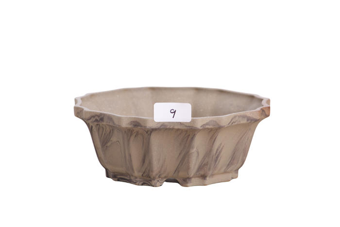5-Inch Flower Bonsai Pot - Marbled No. 9