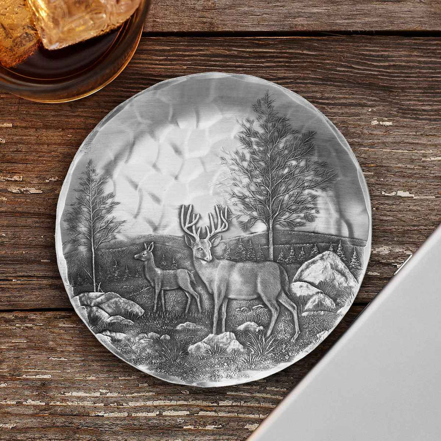 Styled display featuring Deer Coaster
