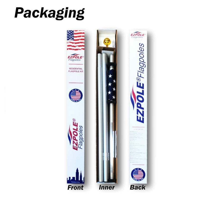 Defender No-Rope Flagpole Kit — flagpole kit contents and packaging (image 2)