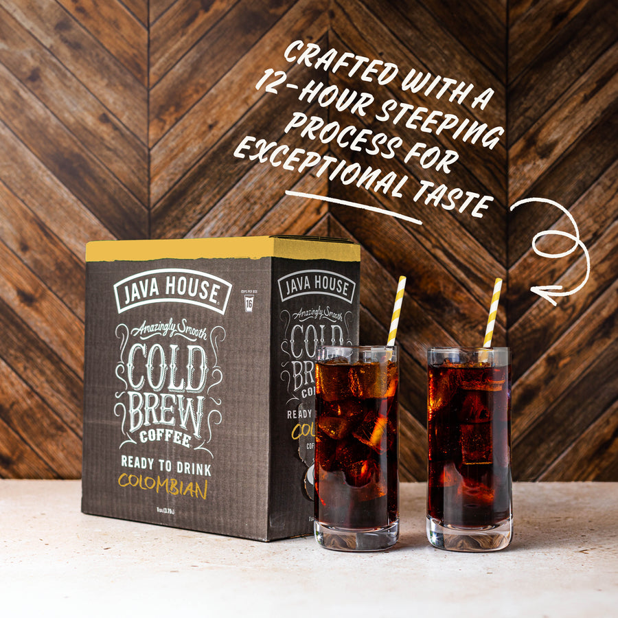 Colombian box with cold-brewing process message