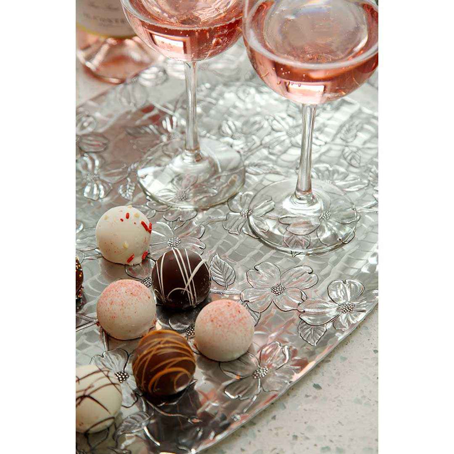 Styled display featuring Dogwood Luncheon Tray