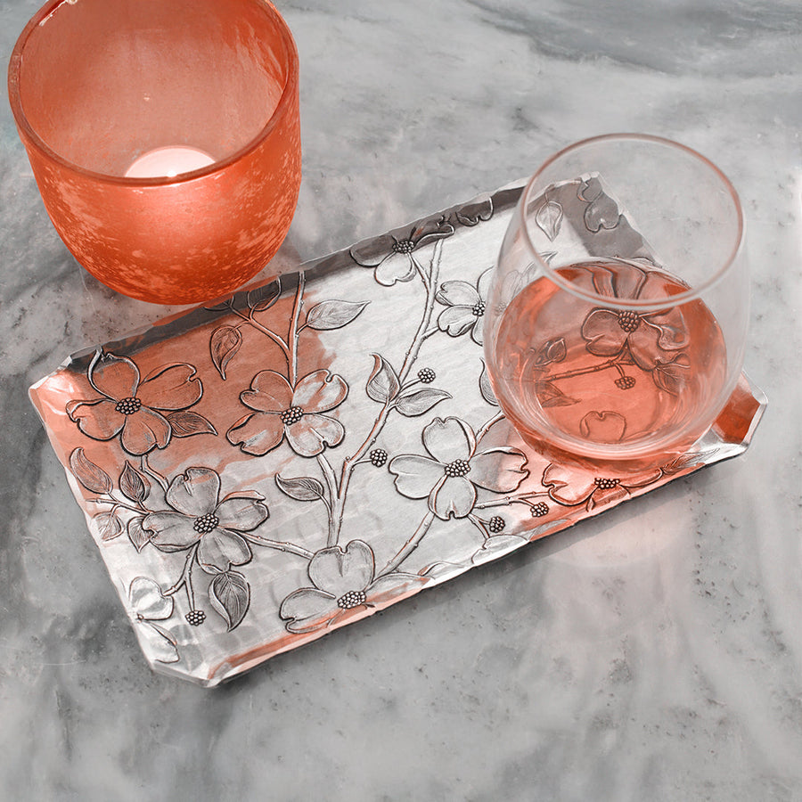 Styled display featuring Dogwood Butler Tray