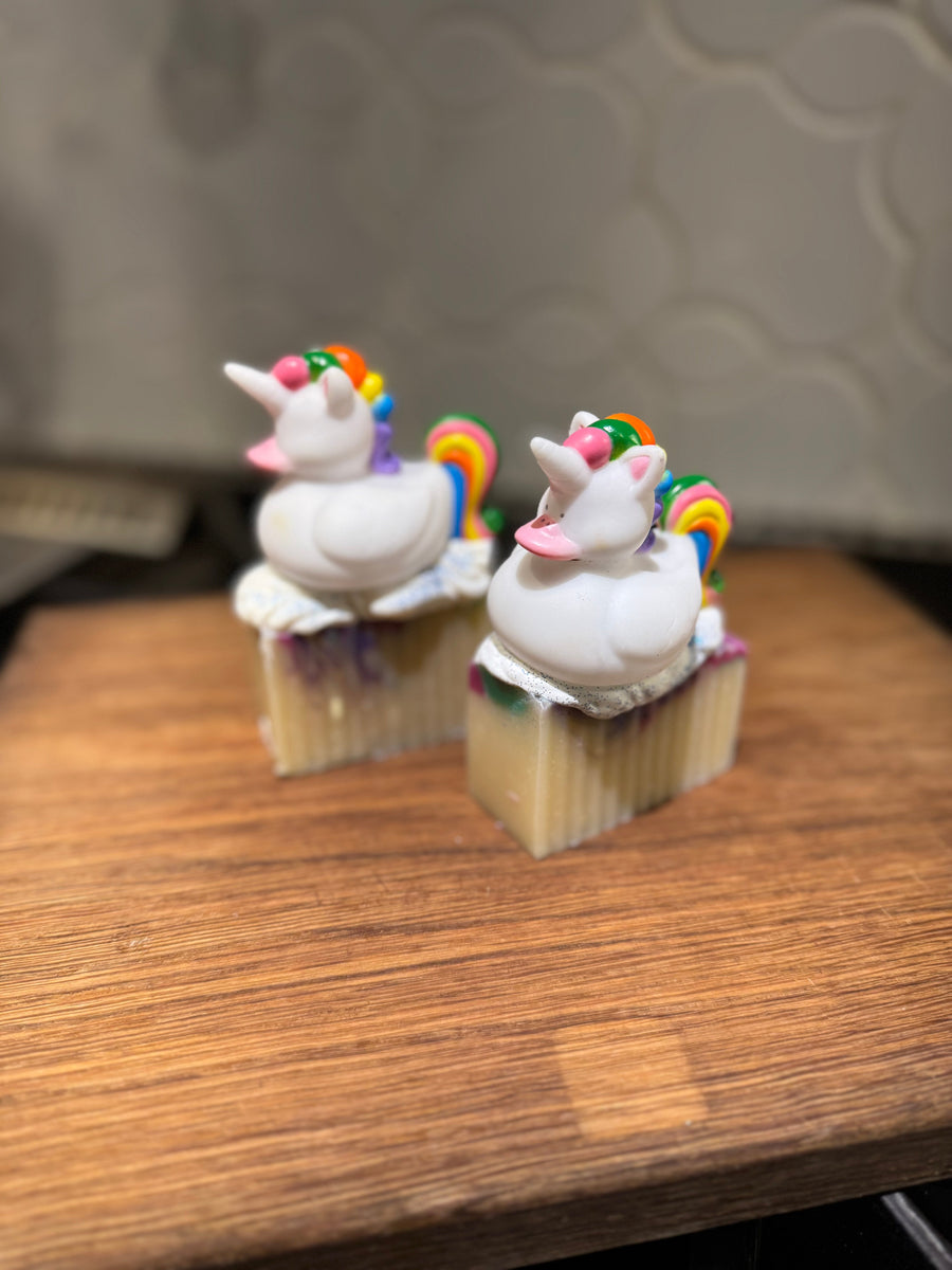 LIMITED Kids Collection of Handmade Soaps including a Toy! Made with coconut milk and oatmeal. Glow in the dark!