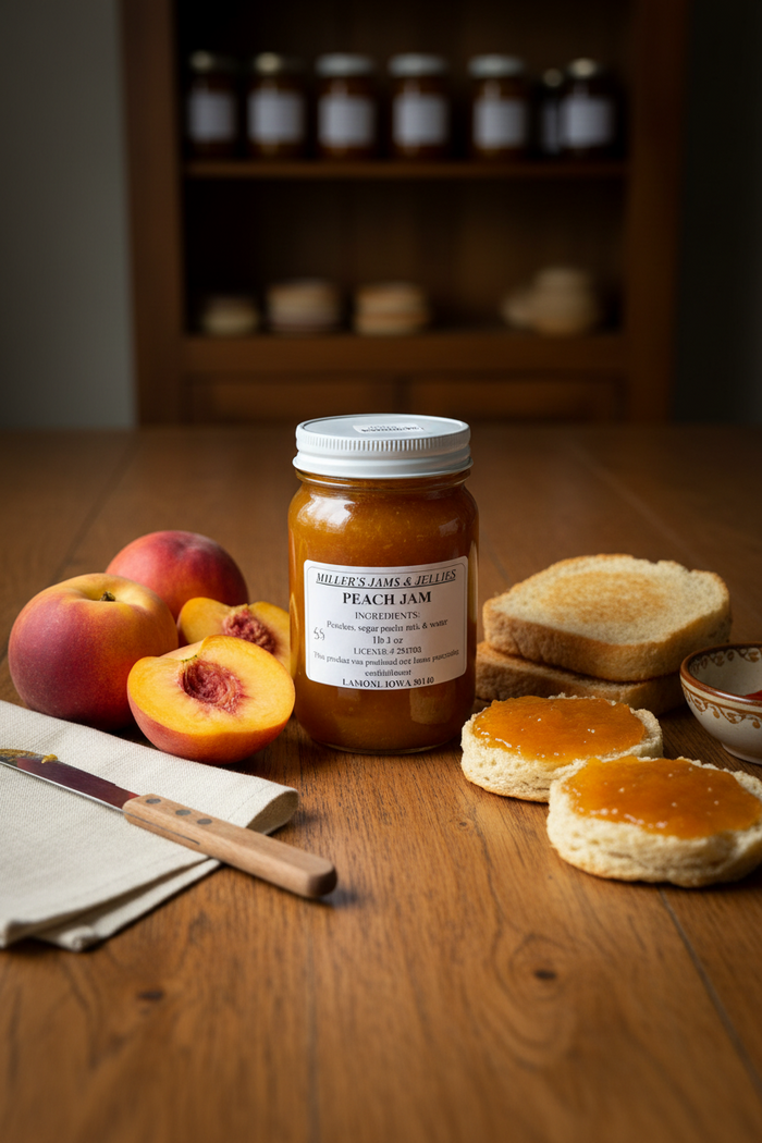 Miller’s Peach Jam | Authentic Local Amish-Made Spread – product listing image 1