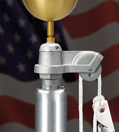 30' External Halyard Aluminum Flagpole - Continental Series