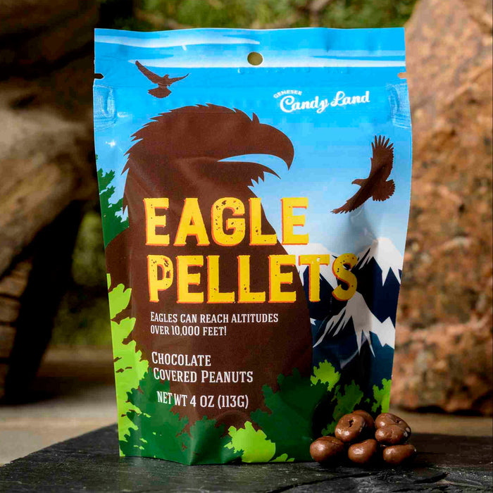 Milk Chocolate Peanuts – Eagle Pellets illustrated candy pouch