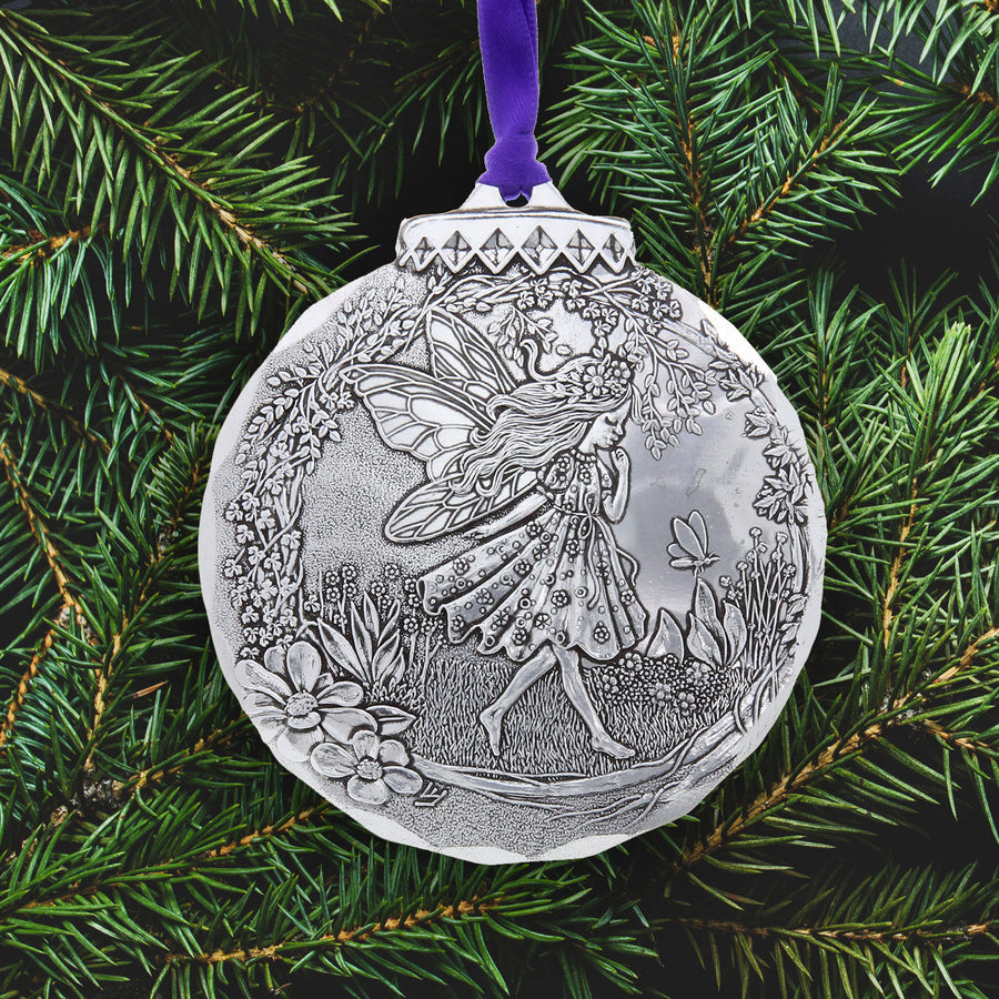 Styled display featuring Enchanted Fairy Ornament