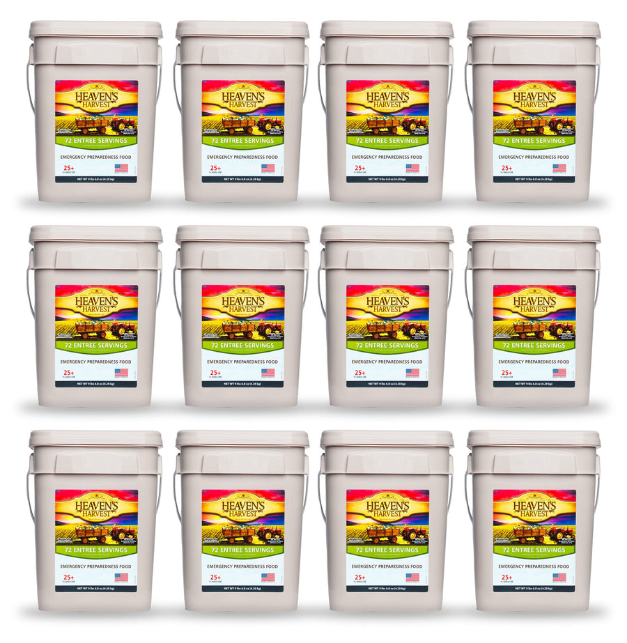 Twelve Heaven's Harvest entree food buckets