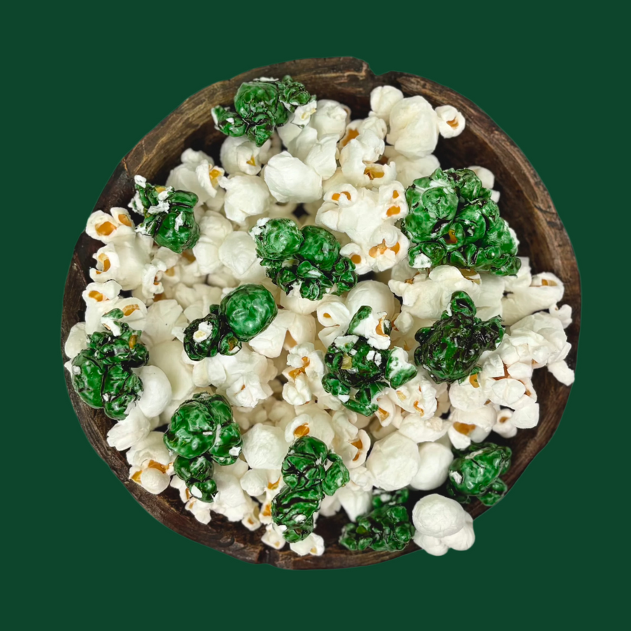 Dark Green Team Color Sweet & Salty Popcorn — gourmet popcorn product image