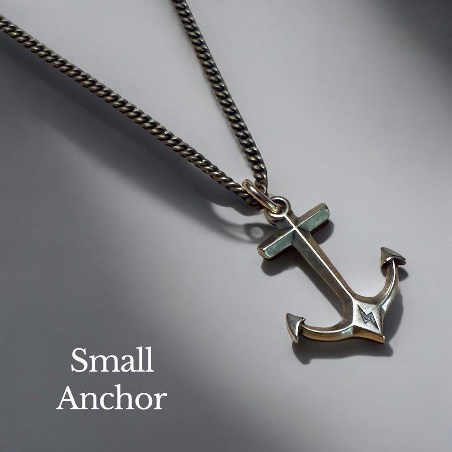 Small Hold Fast Anchor pendant on chain