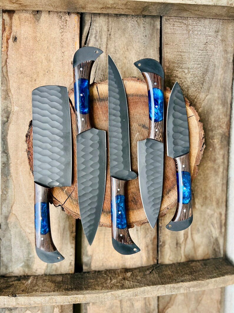 Handmade Damascus Steel Chef Knife Set – Perfect Wedding & Valentine’s Day Gift