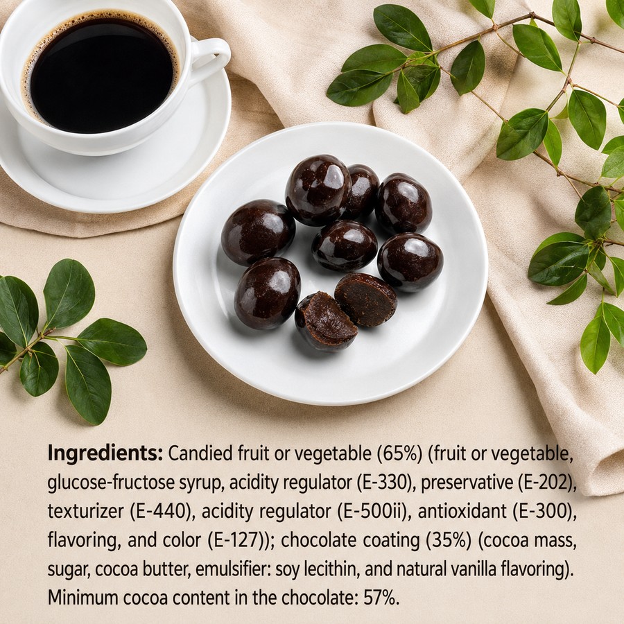 Vegan Belgian Dark Chocolate Figs - 24 Pc Gift Box