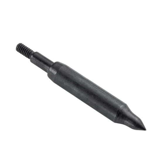 Heavy steel field point with an elongated body