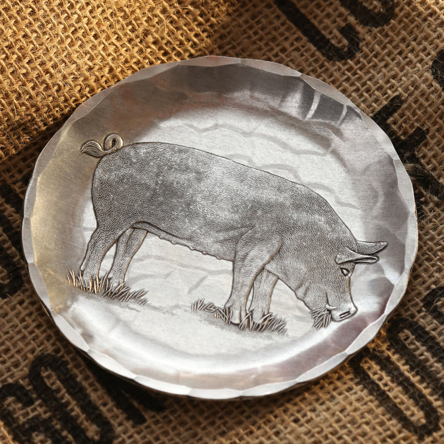 Styled display featuring Farmhouse Pig Coaster