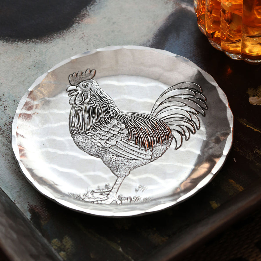 Styled display featuring Farmhouse Rooster Coaster