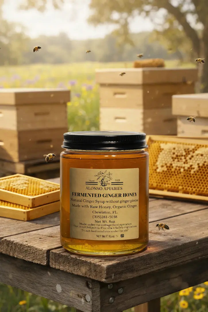 Fermented Ginger Honey – Raw Honey & Organic Ginger – product image