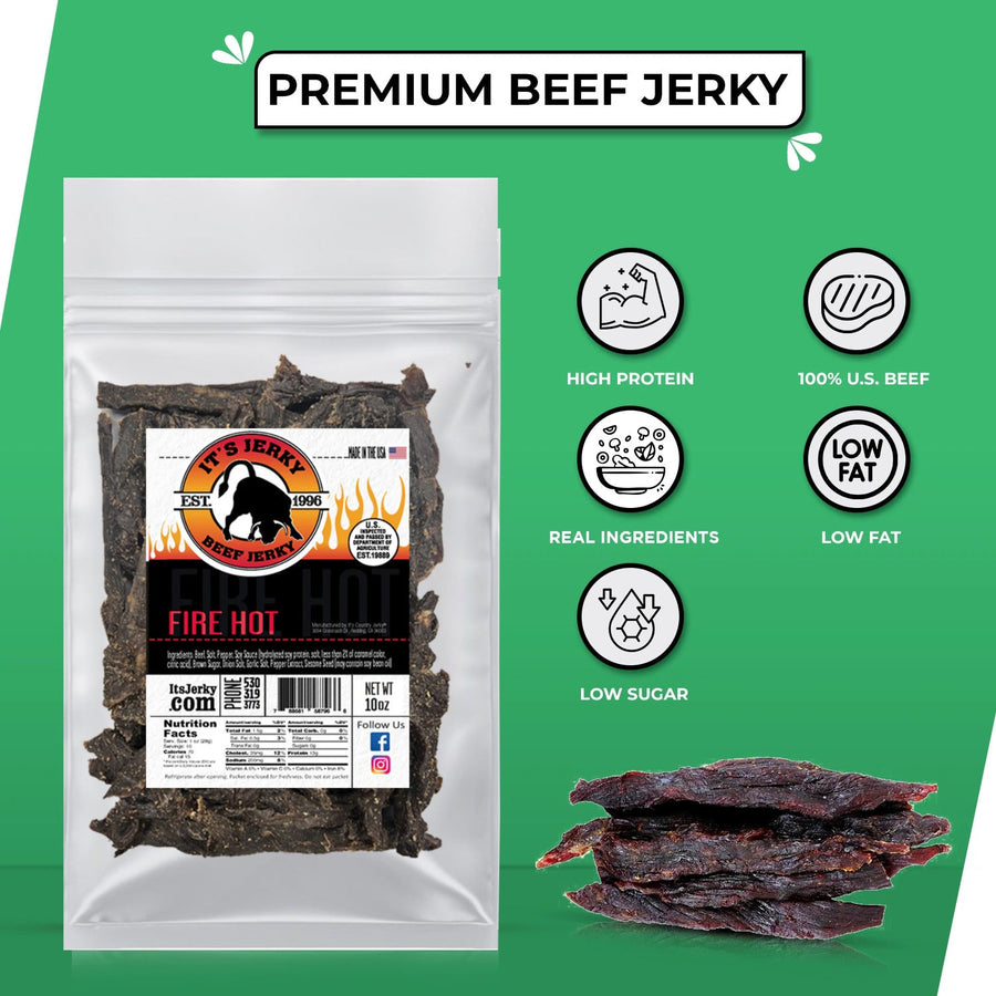 Fire Hot Beef Jerky – 10 oz – product image 6