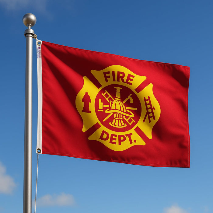 Fire Department flag 3' x 5' outdoor nylon firefighter flag made in USA