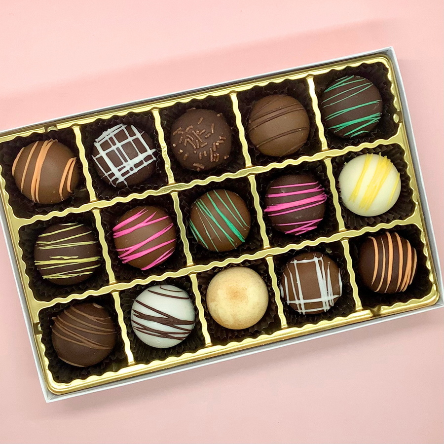 15-Piece Chocolate-Dipped Fudge Truffle Gift Box – product image 2 of 2 at buyamerican.mom