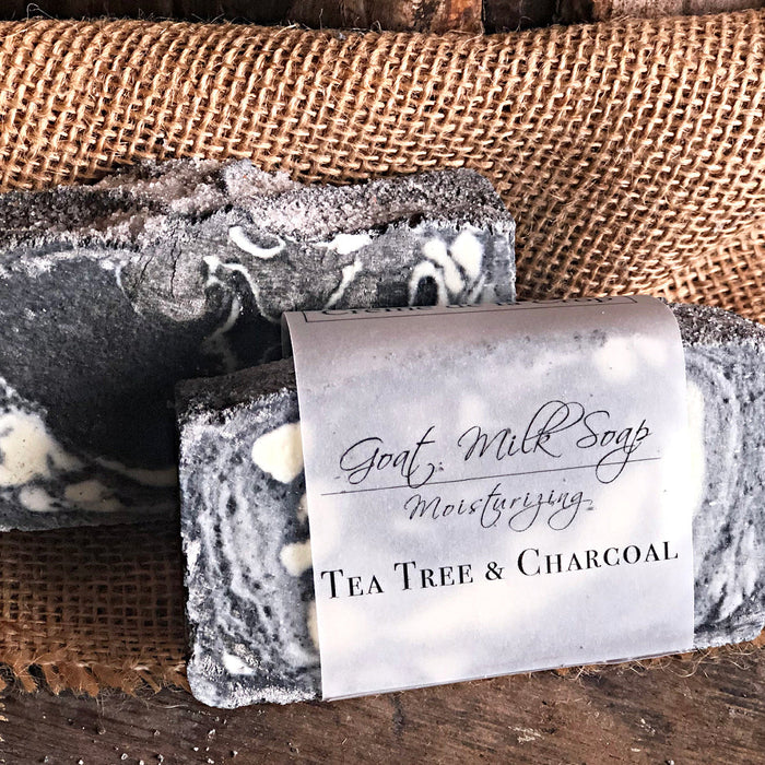 Goats Milk Soap - Tea Tree & Charcoal (Exfoliating)