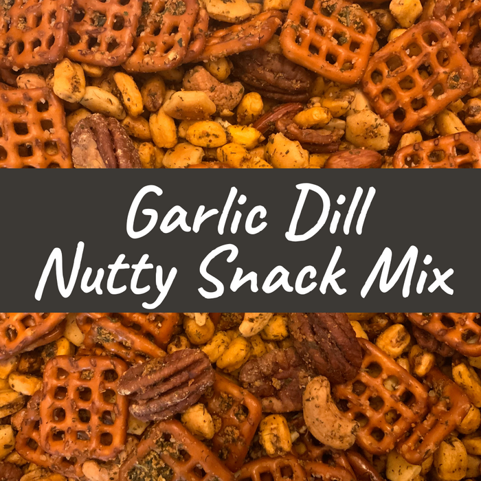 Garlic Dill Nutty Snack Mix — snack product photograph 1