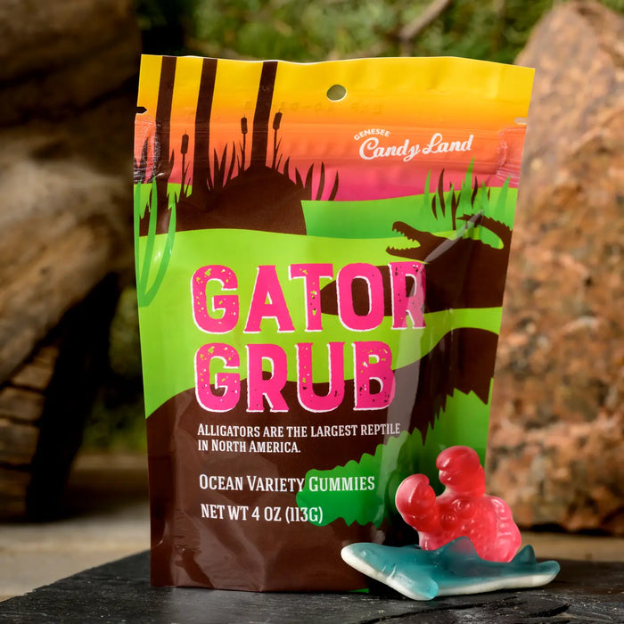 Ocean Variety Gummies – Gator Grub illustrated candy pouch