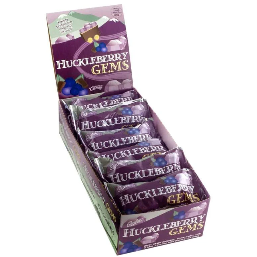 Huckleberry Gem Milk Chocolate Marshmallow Bar — 18-count display box