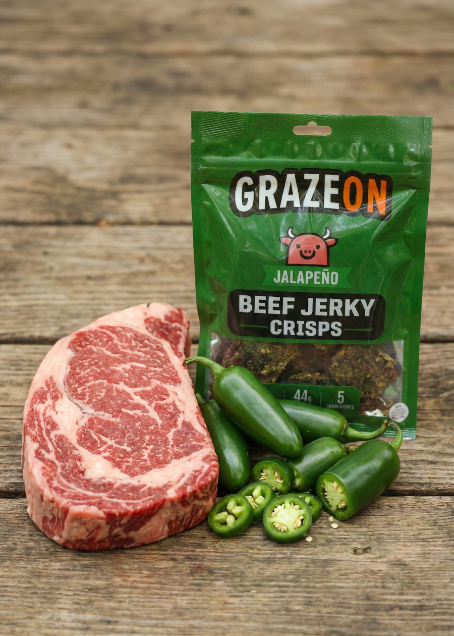 Jalapeño Beef Jerky Crisps – 2 oz — product photograph 3 of 4